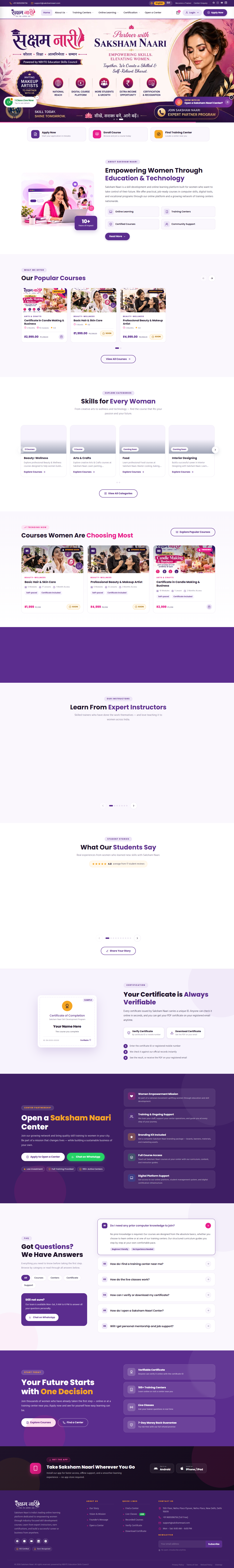 Saksham Naari – Women Skill Development & Online Learning Platform project preview